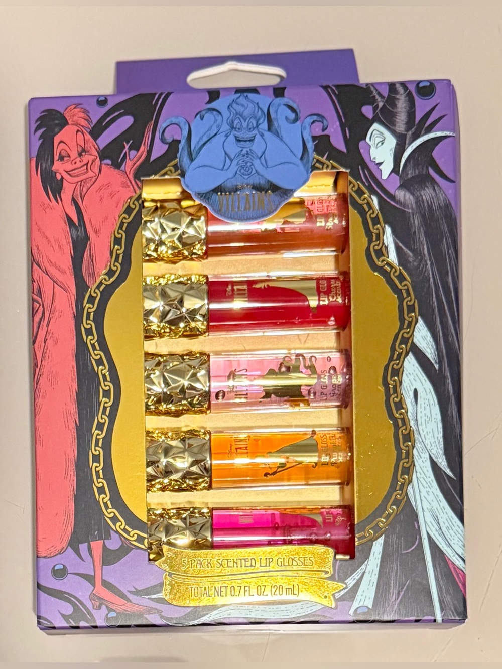 Disney Villains Scented Lip Gloss 5 Pack Set